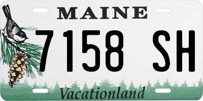 ME license plate 7158SH