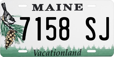 ME license plate 7158SJ