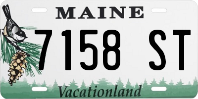 ME license plate 7158ST