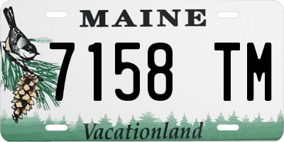 ME license plate 7158TM