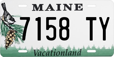 ME license plate 7158TY
