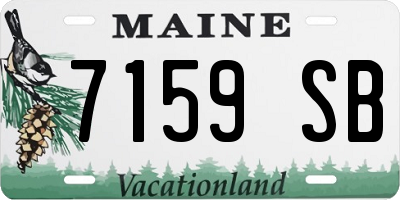 ME license plate 7159SB