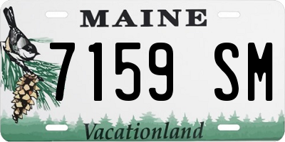 ME license plate 7159SM