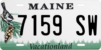 ME license plate 7159SW