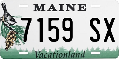 ME license plate 7159SX