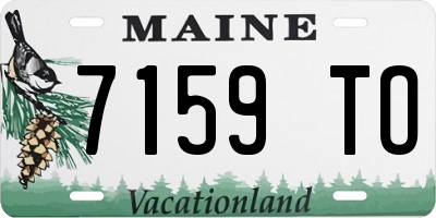 ME license plate 7159TO