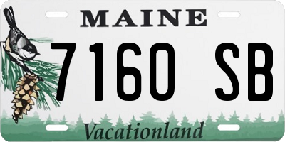 ME license plate 7160SB