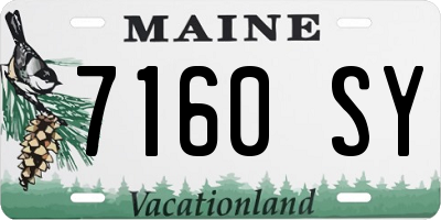 ME license plate 7160SY