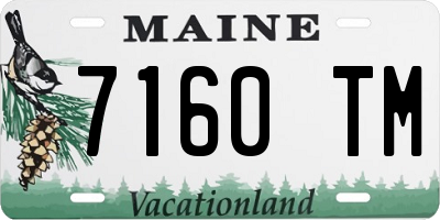 ME license plate 7160TM