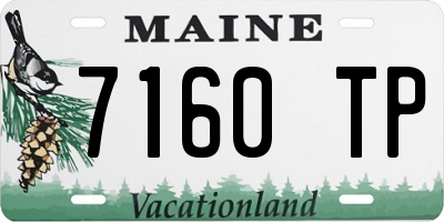 ME license plate 7160TP