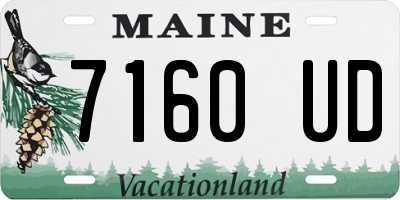 ME license plate 7160UD