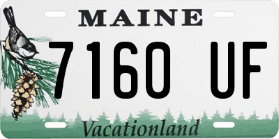 ME license plate 7160UF
