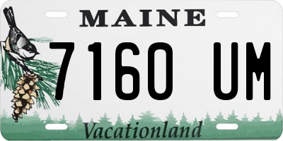 ME license plate 7160UM