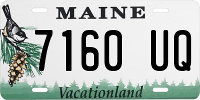 ME license plate 7160UQ