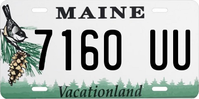 ME license plate 7160UU
