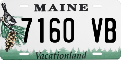 ME license plate 7160VB
