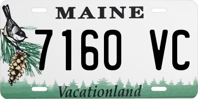 ME license plate 7160VC
