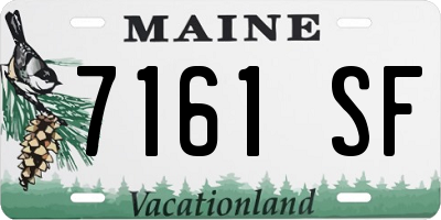 ME license plate 7161SF