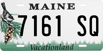 ME license plate 7161SQ