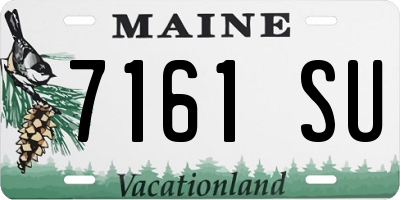 ME license plate 7161SU