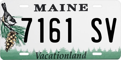 ME license plate 7161SV