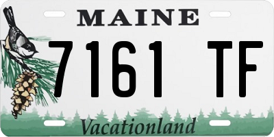 ME license plate 7161TF