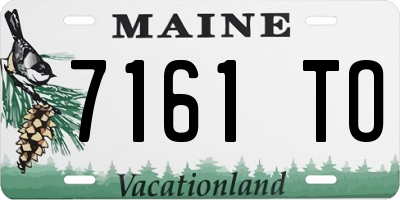 ME license plate 7161TO