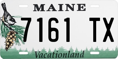 ME license plate 7161TX