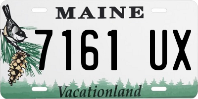 ME license plate 7161UX