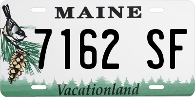 ME license plate 7162SF
