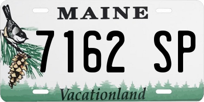 ME license plate 7162SP