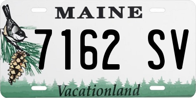 ME license plate 7162SV