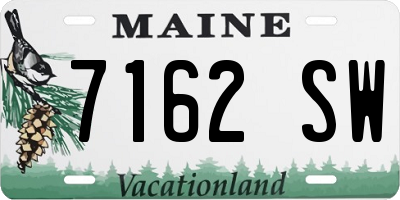 ME license plate 7162SW