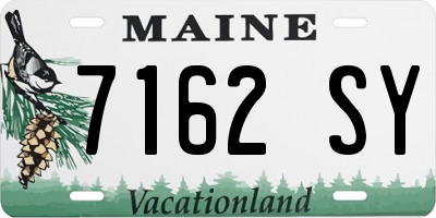 ME license plate 7162SY