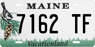 ME license plate 7162TF