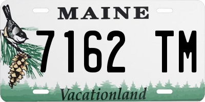 ME license plate 7162TM