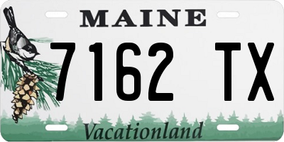 ME license plate 7162TX