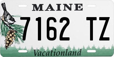 ME license plate 7162TZ