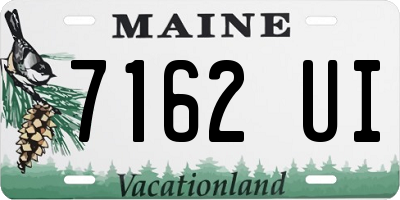 ME license plate 7162UI