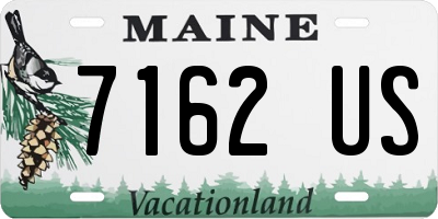 ME license plate 7162US