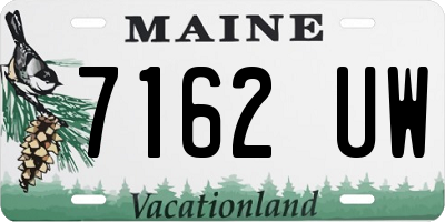 ME license plate 7162UW