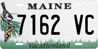 ME license plate 7162VC
