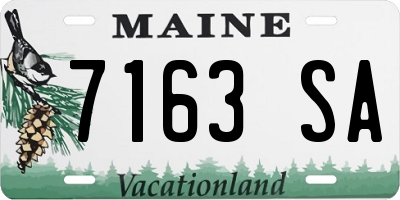 ME license plate 7163SA