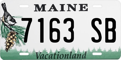 ME license plate 7163SB