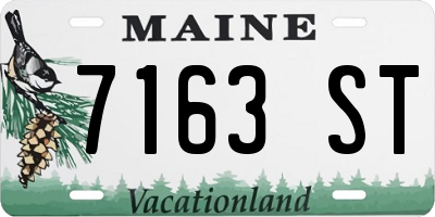 ME license plate 7163ST