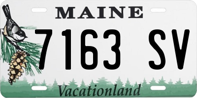 ME license plate 7163SV