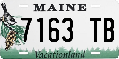 ME license plate 7163TB