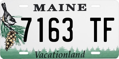 ME license plate 7163TF