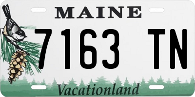 ME license plate 7163TN