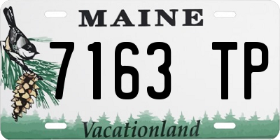 ME license plate 7163TP
